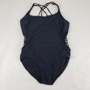 Albion Black Strappy One Piece Swimsuit